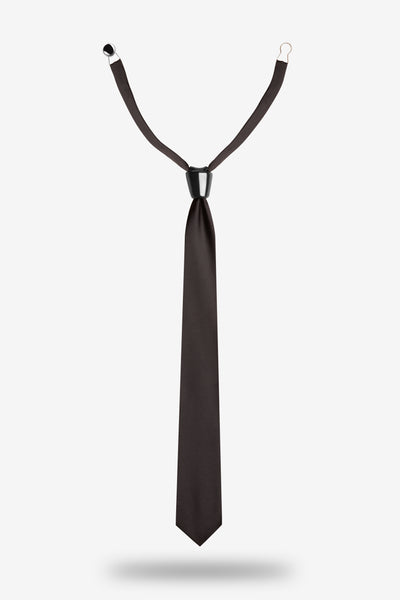 black silk tie with black ceramic knot | YOJO