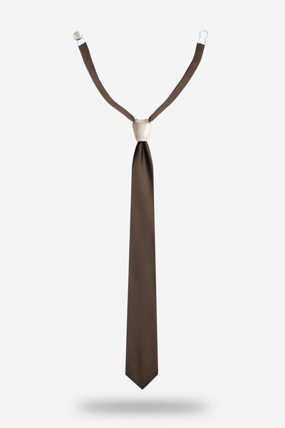 ceramic tie in brown with crackle knot |YOJO