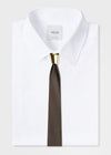 brown silk tie with gold ceramic knot | YOJO
