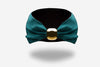 designer emerald green headband with gold ceramic knot by YOJO