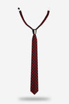 luxury modular red silk tie with black ceramic knot by YOJO