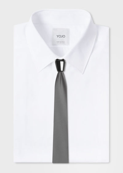 ceramic tie in grey with black knot | YOJO