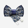 blue liberty london bow tie with blue ceramic knot