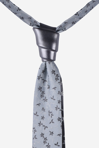 van-wijk-ceramic-knot-in-gunmetal-on-grey-silk-necktie-designer-yojo