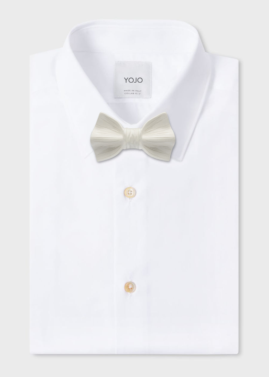 man luxury white ceramic bow tie by YOJO